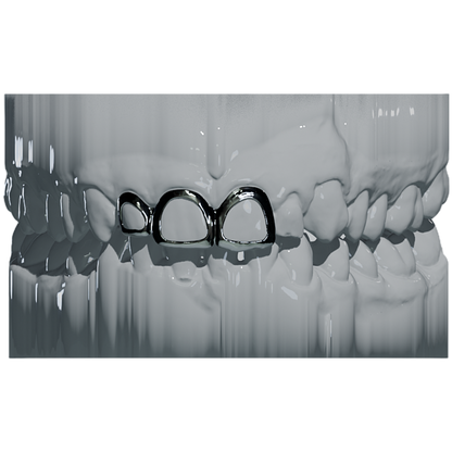 GRILLZ. Pojedynczy – z okienkiem – chromowany